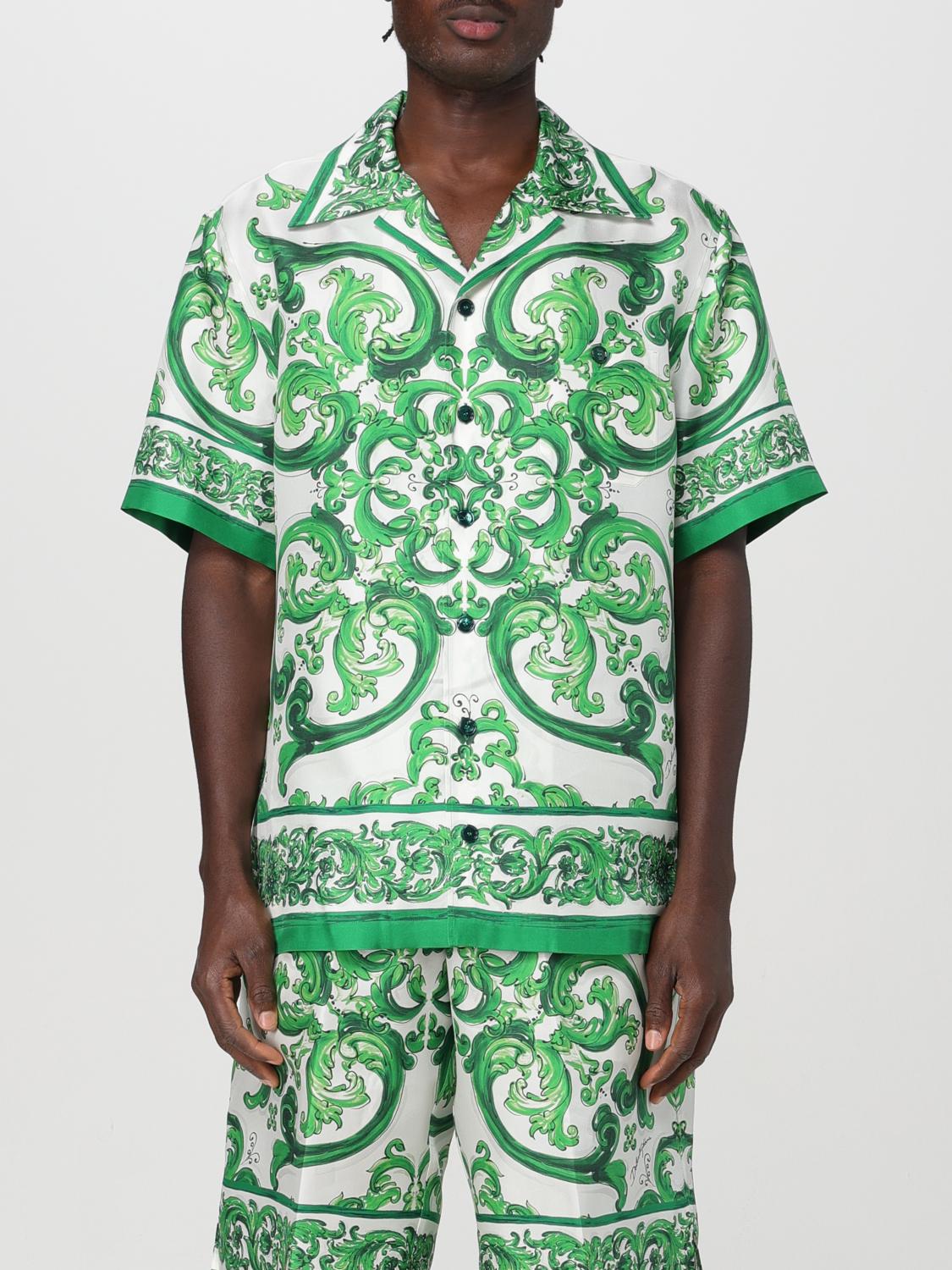 Shop Dolce & Gabbana Shirt  Men Color Green In Grün