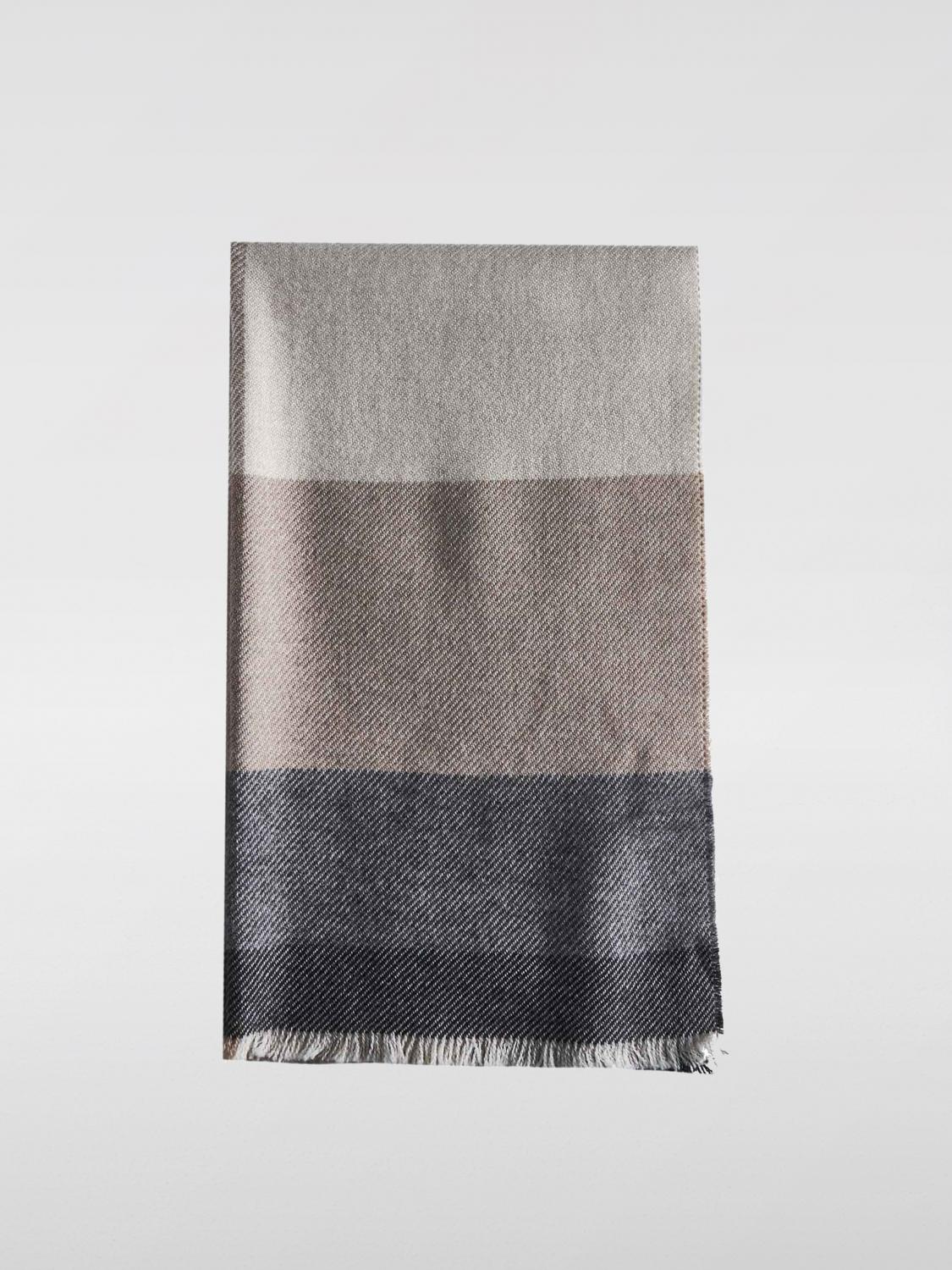 BRUNELLO CUCINELLI BRUNELLO CUCINELLI Scarf Men color Grey　BRUNELLO CUCINELLI スカーフ メンズ カラー グレー