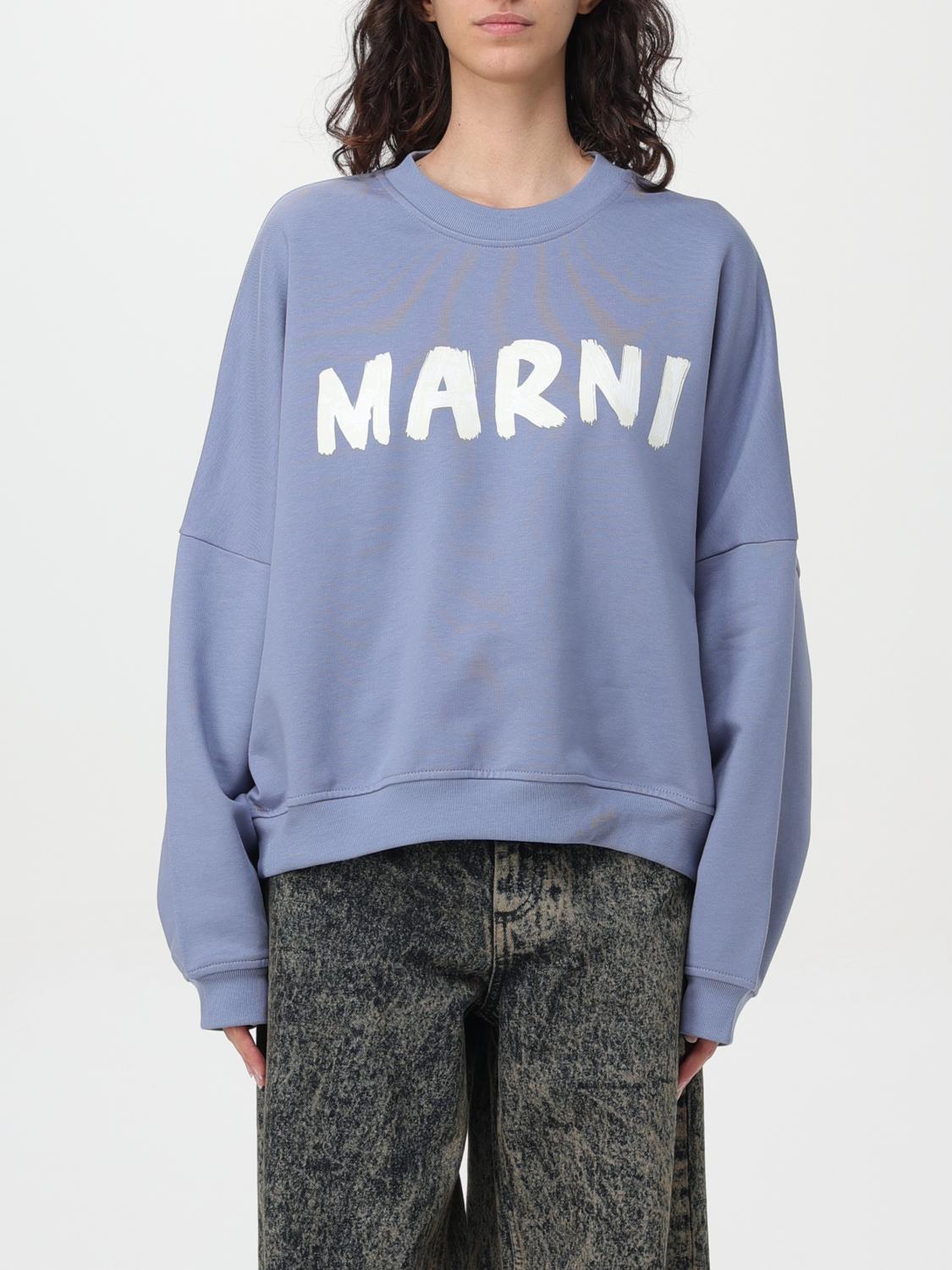 Shop Marni Sweatshirt  Woman Color Blue