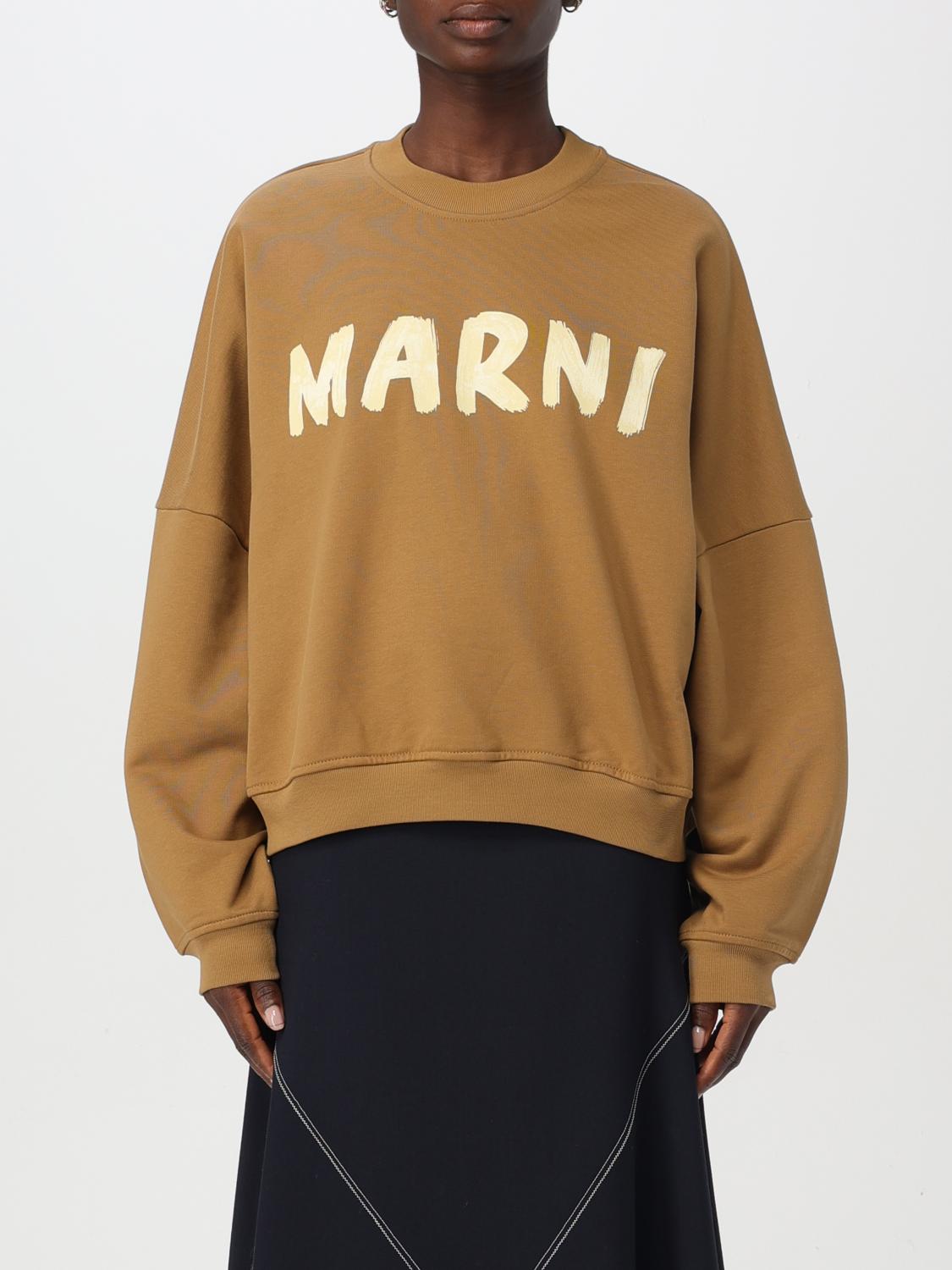 Shop Marni Sweatshirt  Woman Color Green In Grün