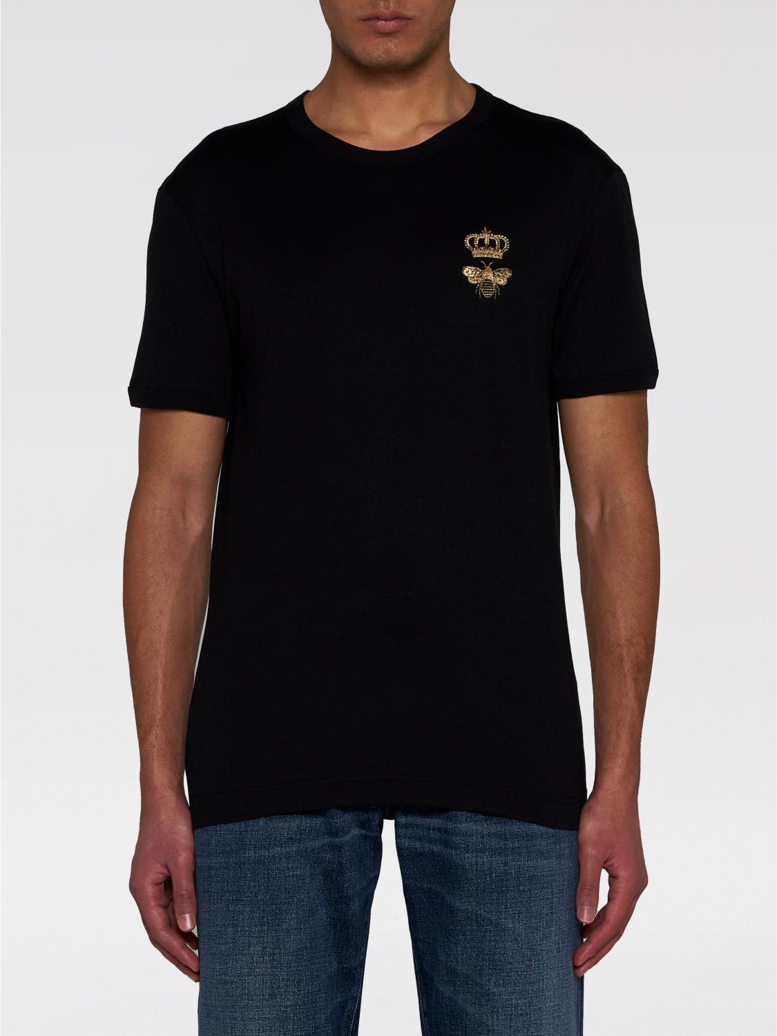 Shop Dolce & Gabbana T-shirt  Men Color Black In Schwarz