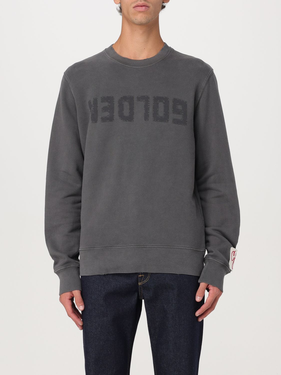 Shop Golden Goose Sweatshirt  Men Color Grey In Grau