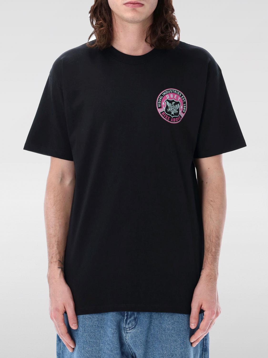 Shop Obey T-shirt  Men Color Black In 黑色