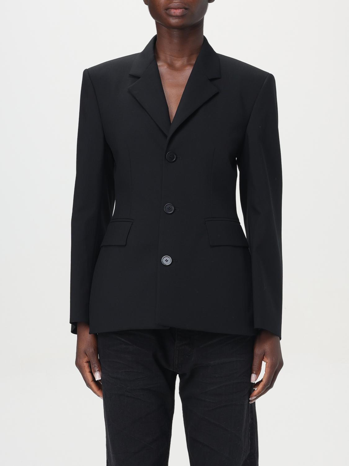 Shop Balenciaga Blazer  Woman Color Black In 黑色