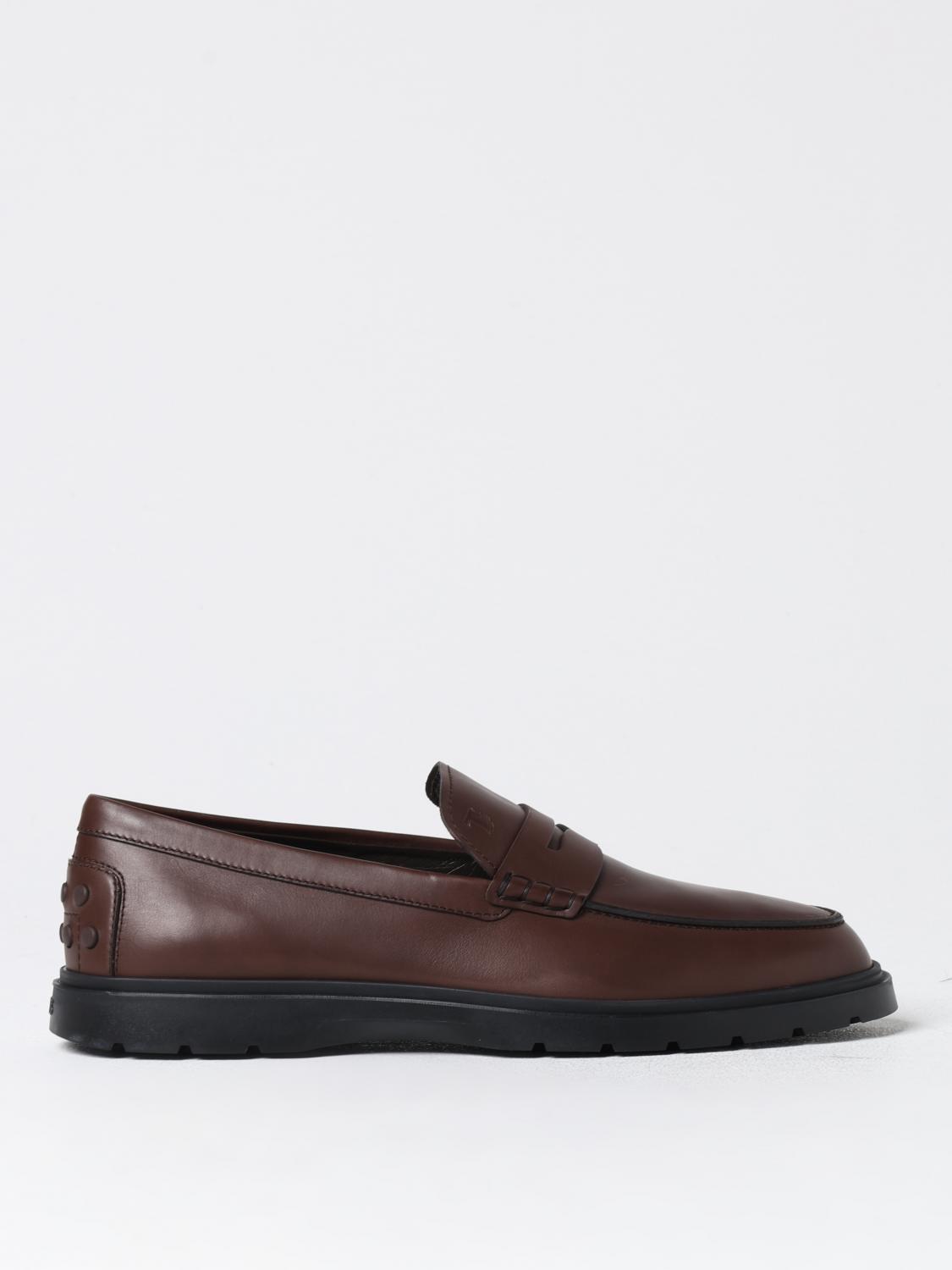 Tod's Loafers In Calfskin In Braun
