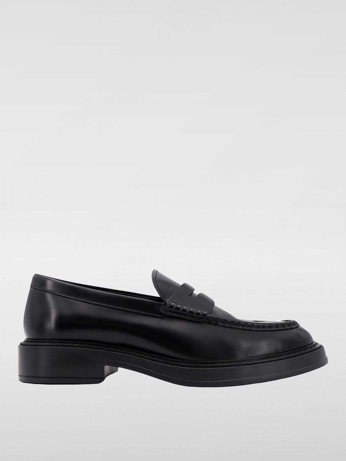 Tod's Smooth Leather Loafers In 黑色