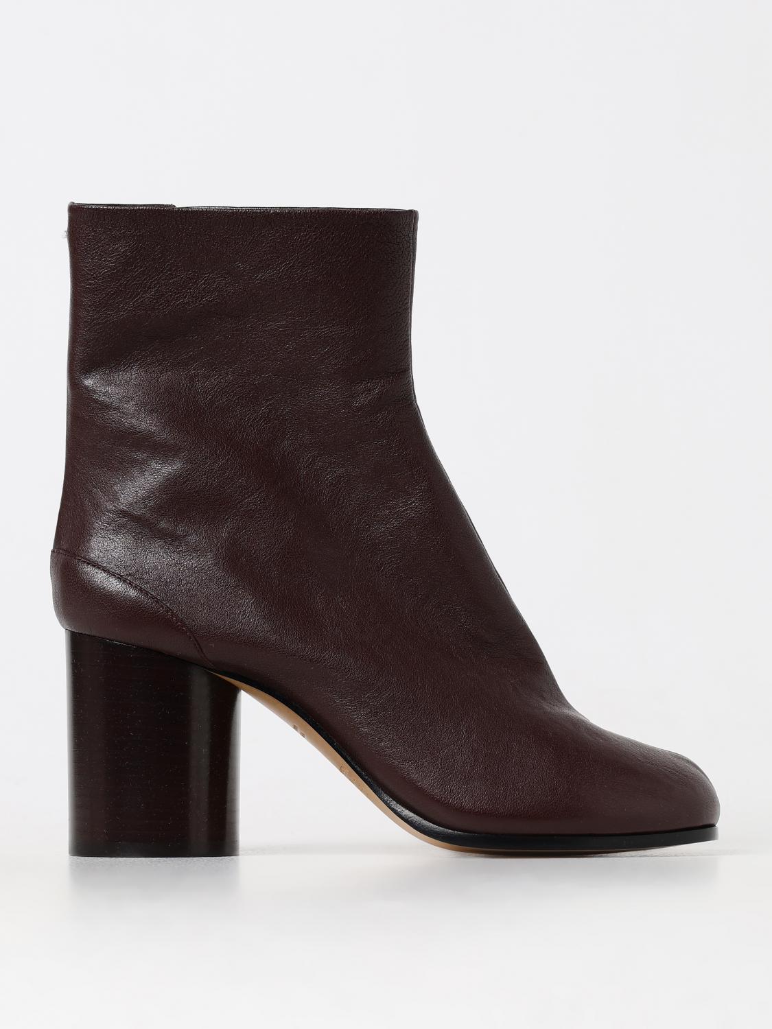 Shop Maison Margiela Flat Ankle Boots  Woman Color Brown