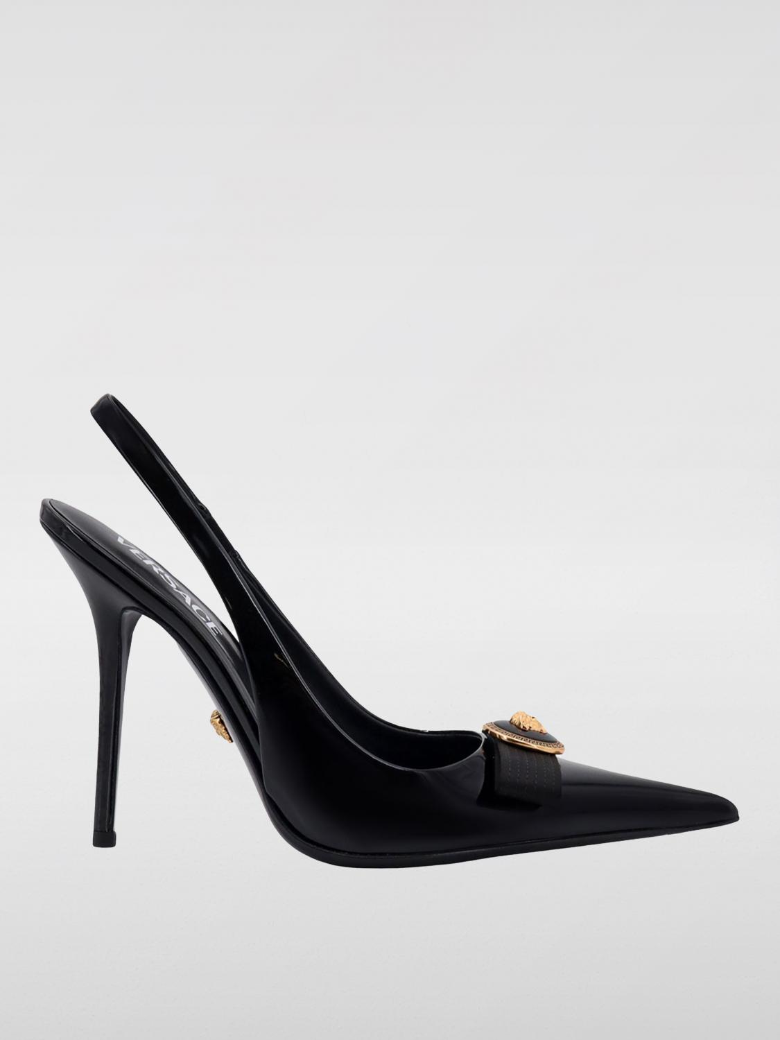 Shop Versace High Heel Shoes  Woman Color Black In 黑色