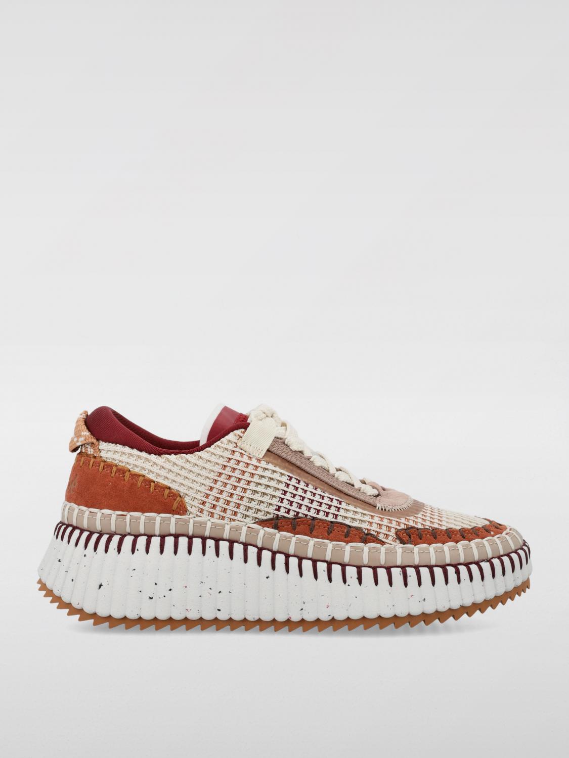 Shop Chloé Sneakers  Woman Color Brown In Braun