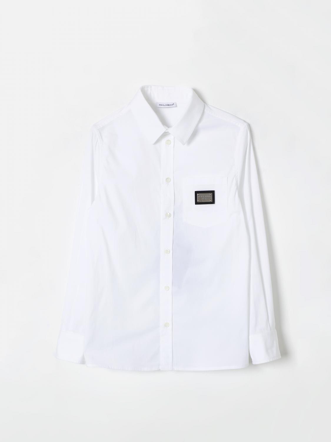 Shop Dolce & Gabbana Shirt  Kids Color White In 白色