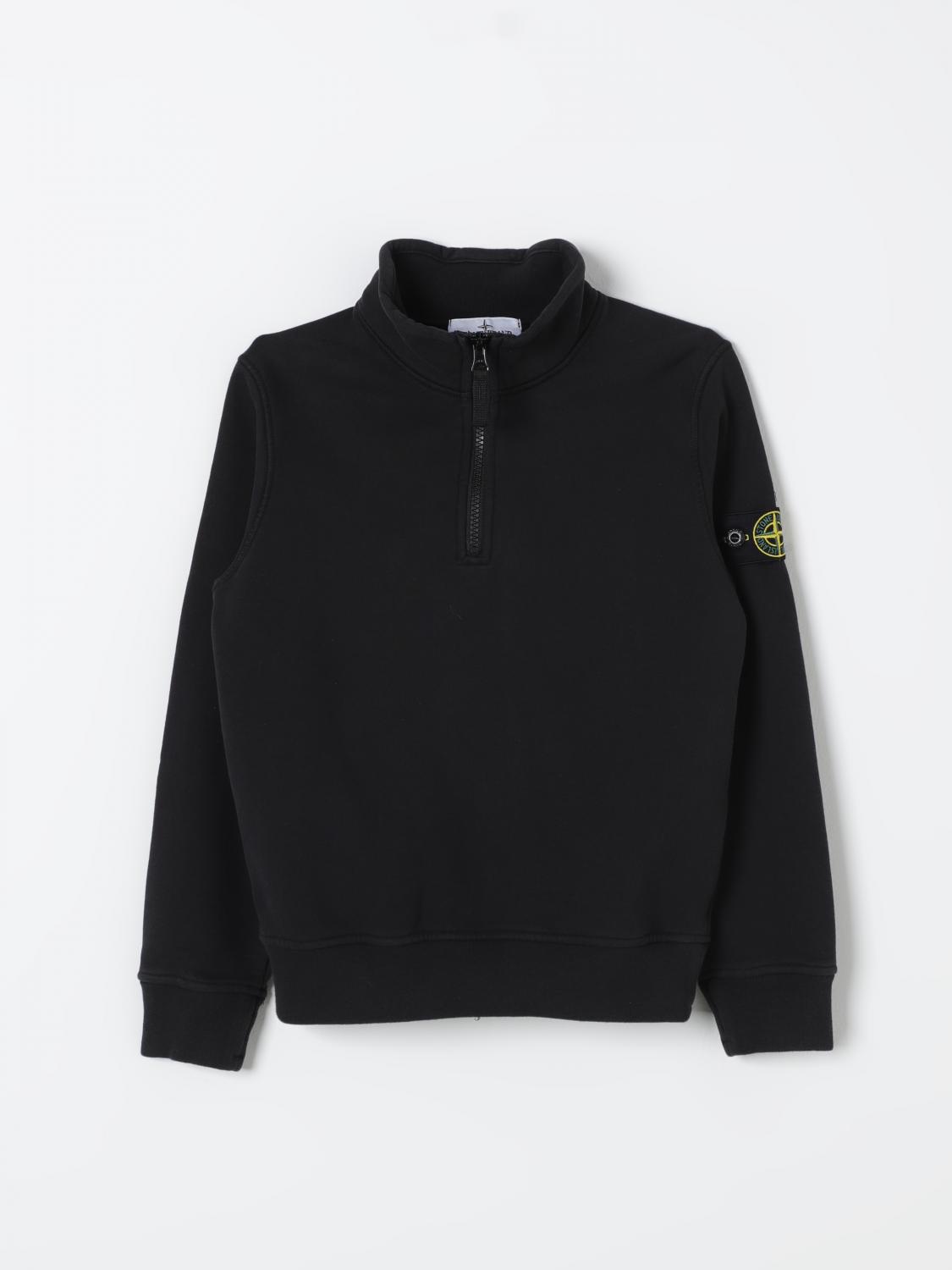 Shop Stone Island Junior Sweater  Kids Color Black In Schwarz