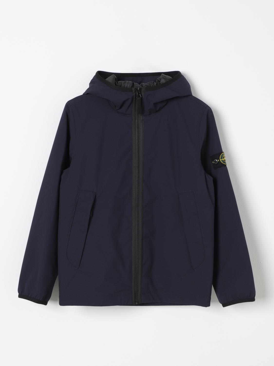 Shop Stone Island Junior Jacket  Kids Color Blue In Blau