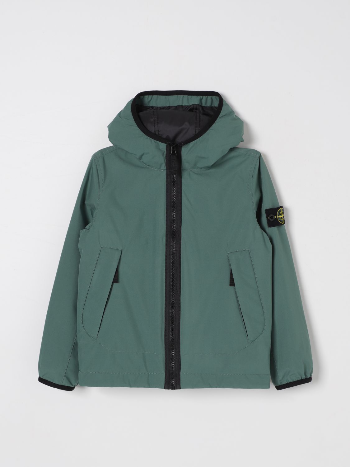 Stone Island Junior Jacket  Kids Color Sage In Sage Grün