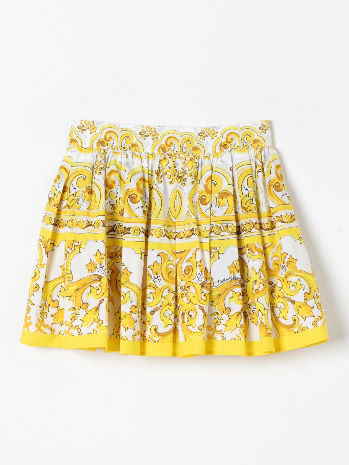 Shop Dolce & Gabbana Skirt  Kids Color Multicolor In Bunt