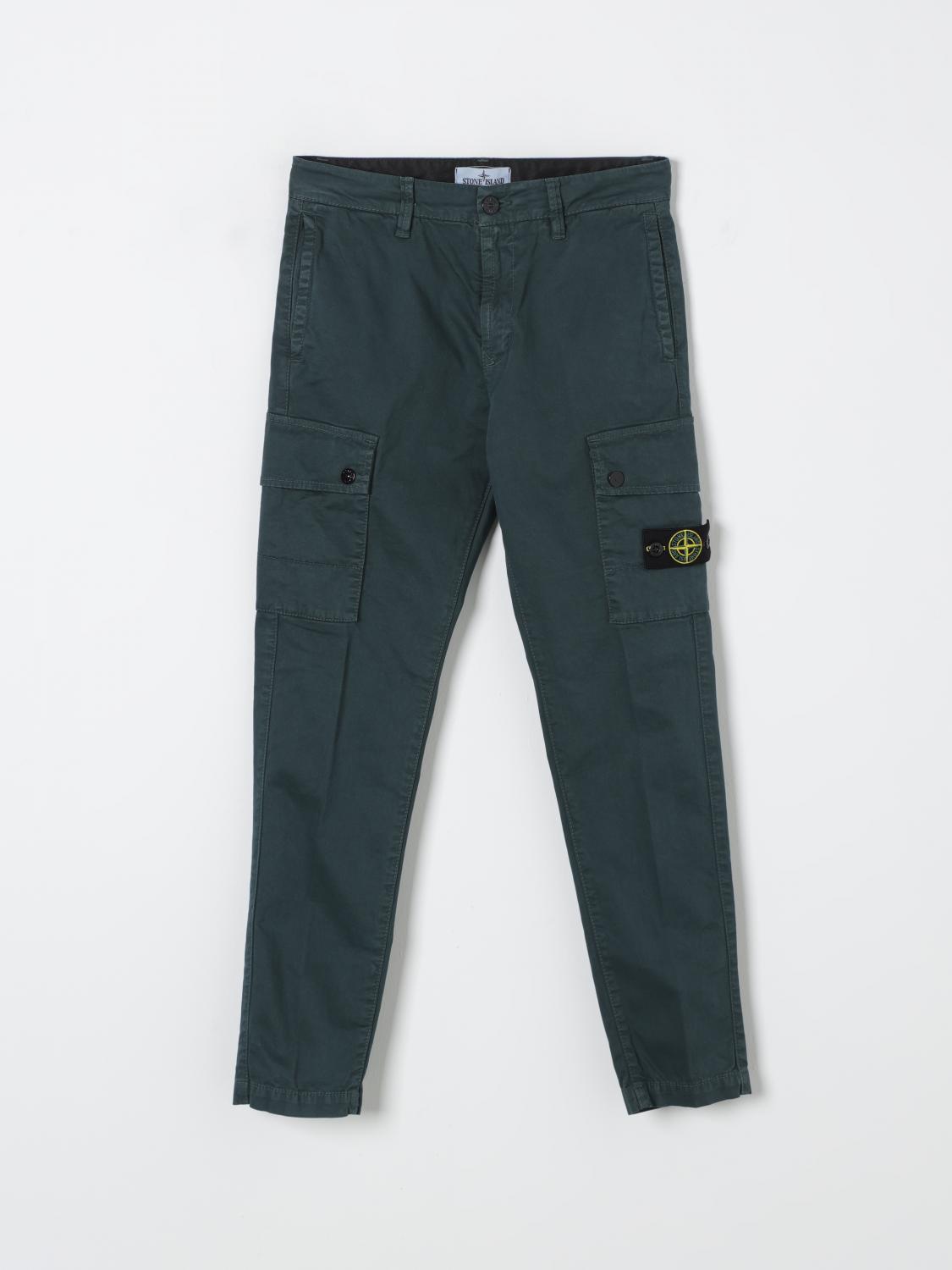 Shop Stone Island Junior Pants  Kids Color Petroleum Blue In 石油蓝