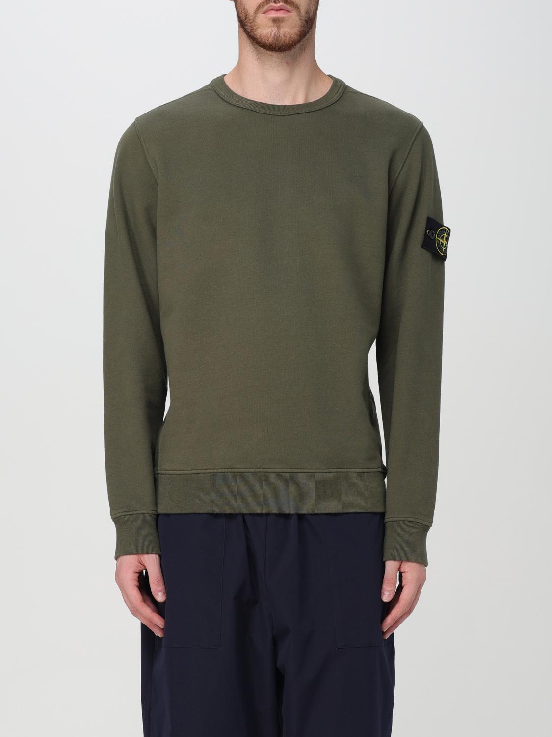 Shop Stone Island Sweatshirt  Men Color Moss Green In Moosgrün