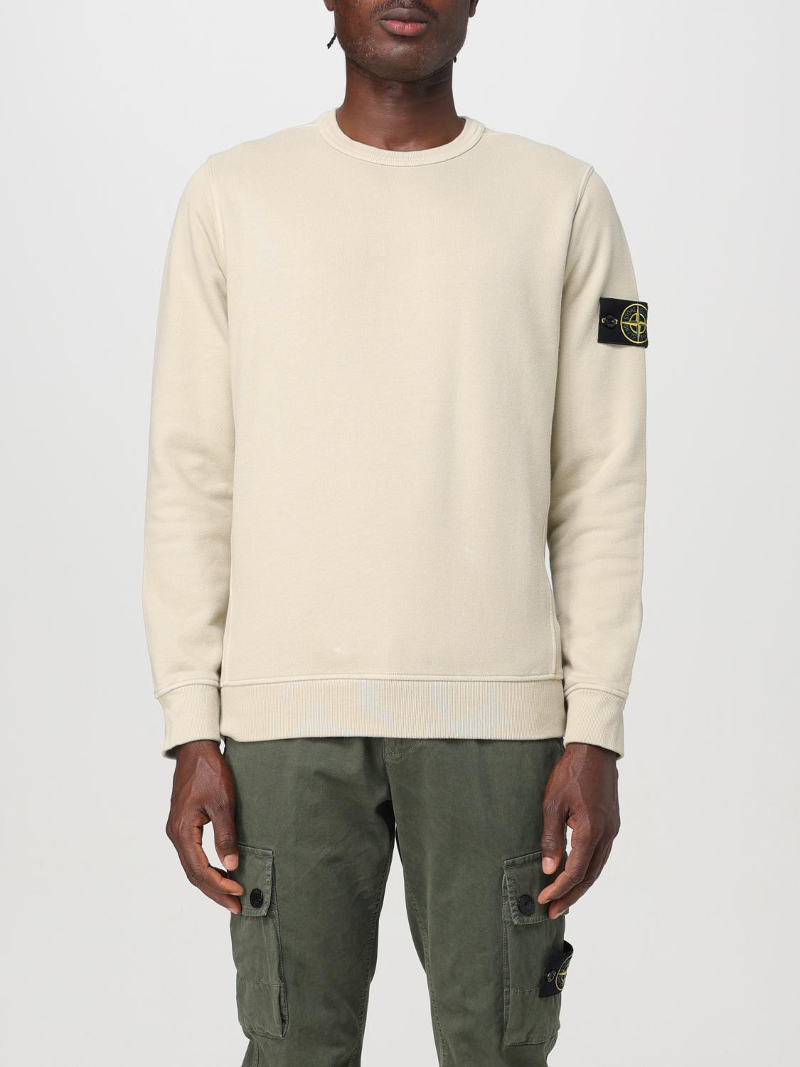 Shop Stone Island Sweatshirt  Men Color Cream