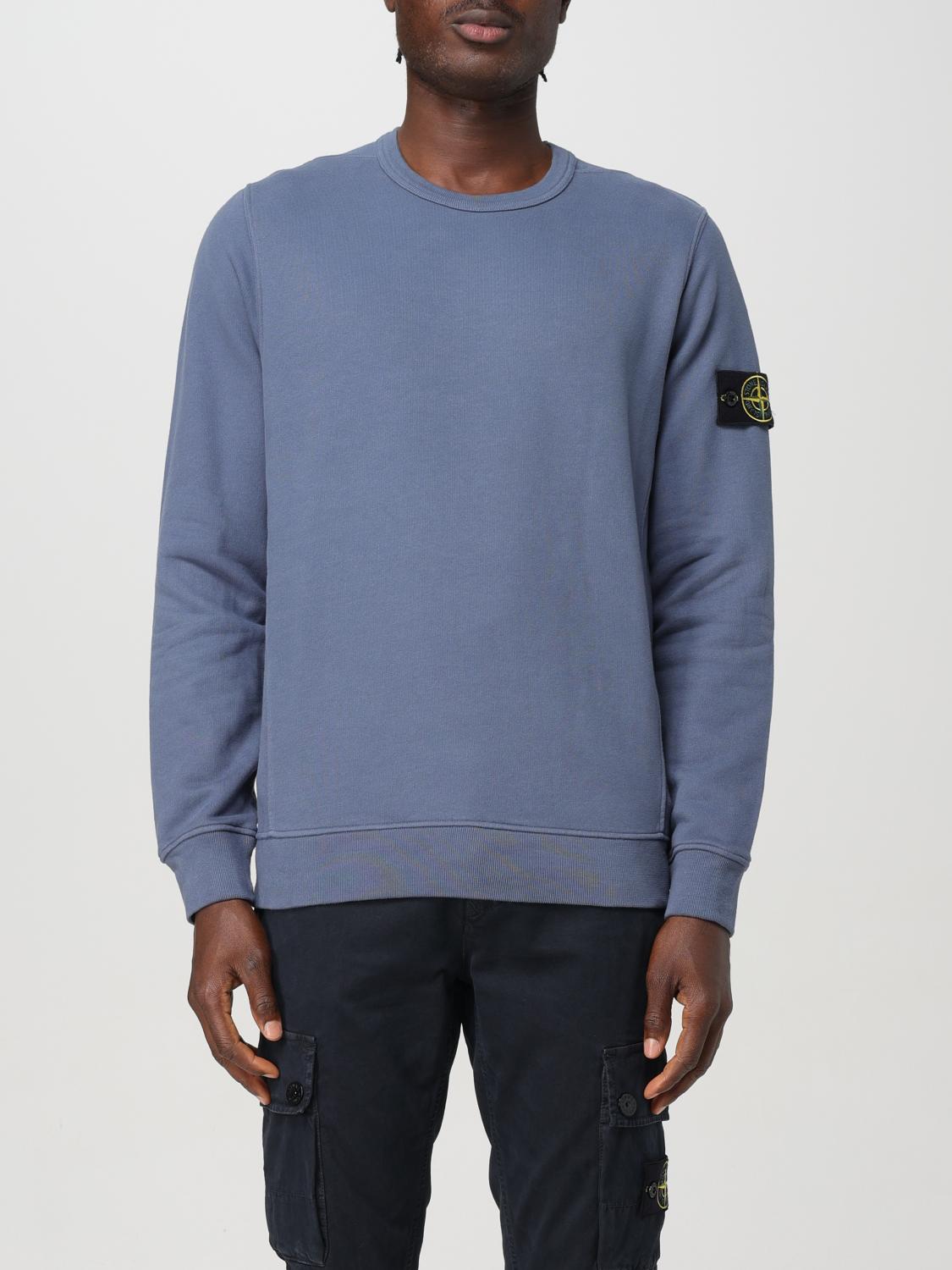 Shop Stone Island Sweatshirt  Men Color Blue 1 In Blau 1