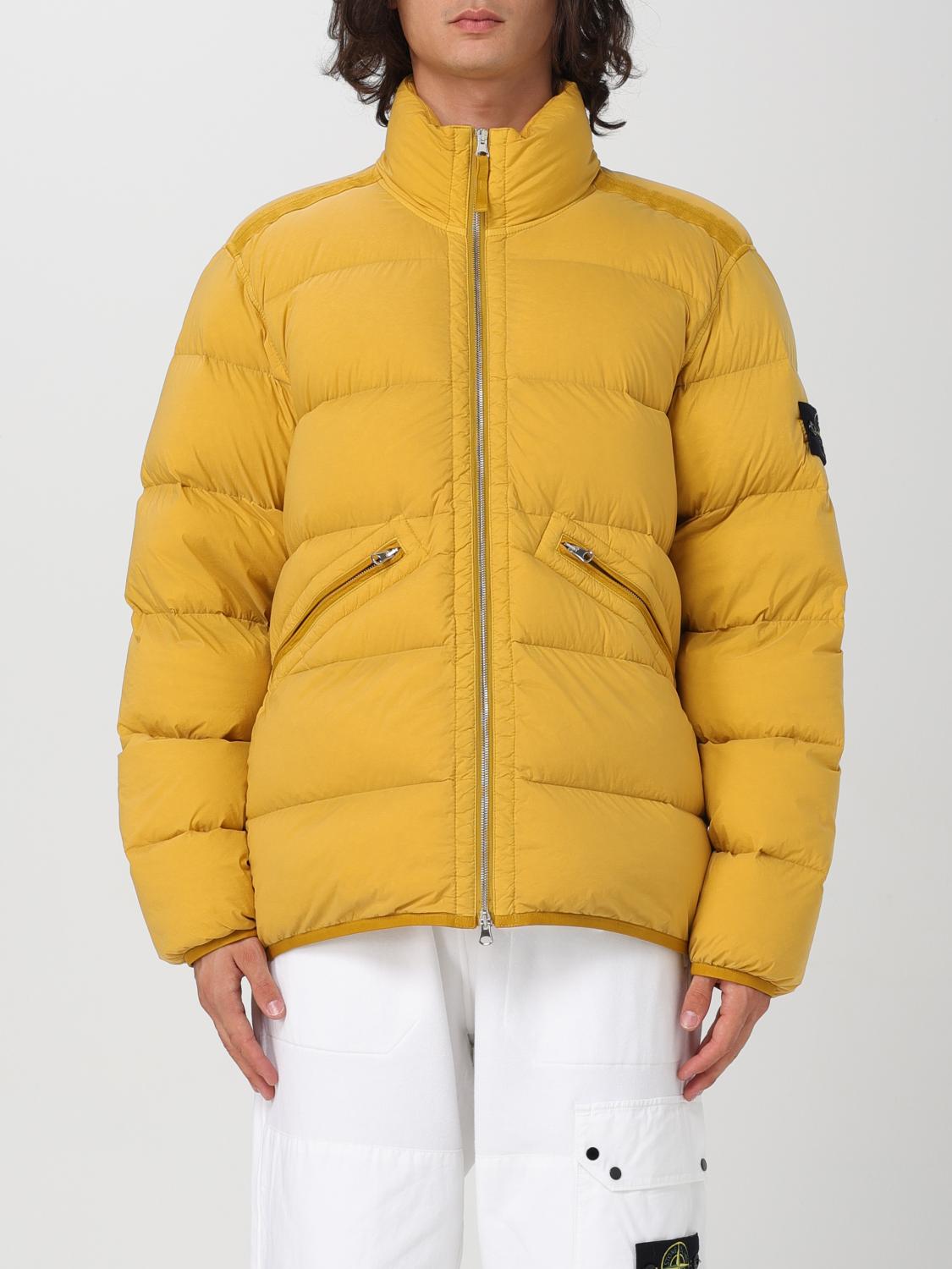 Shop Stone Island Jacket  Men Color Ocher In Ocker