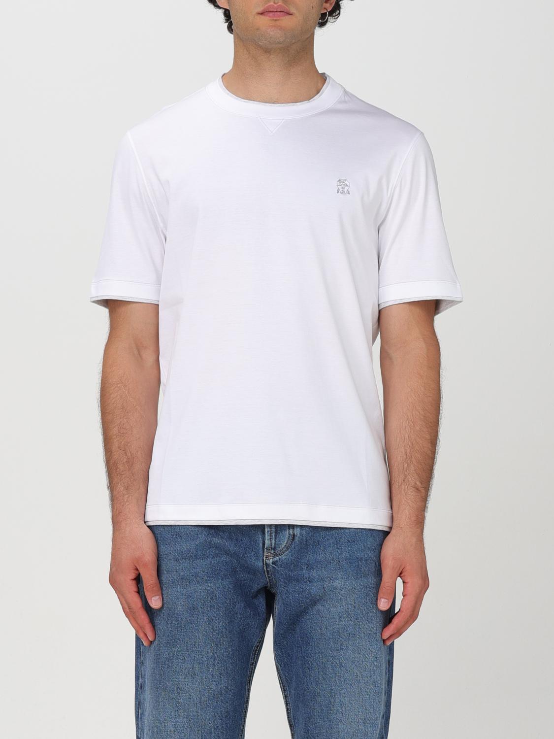 Shop Brunello Cucinelli T-shirt  Men Color White