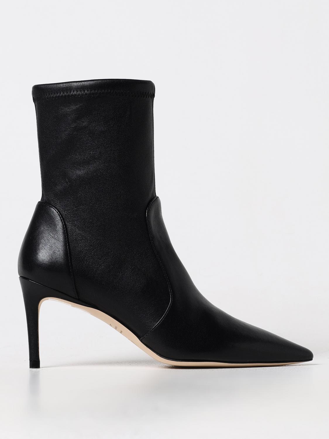 Shop Stuart Weitzman Flat Ankle Boots  Woman Color Black