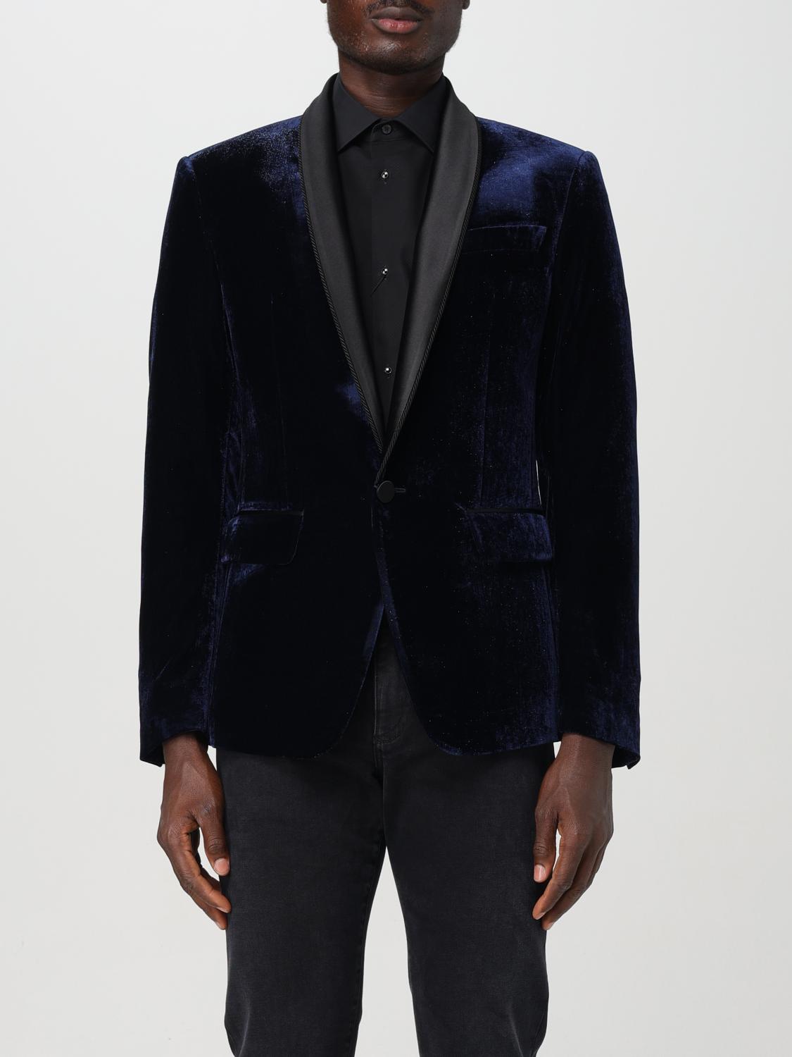 Shop Dsquared2 Blazer  Men Color Blue In Blau