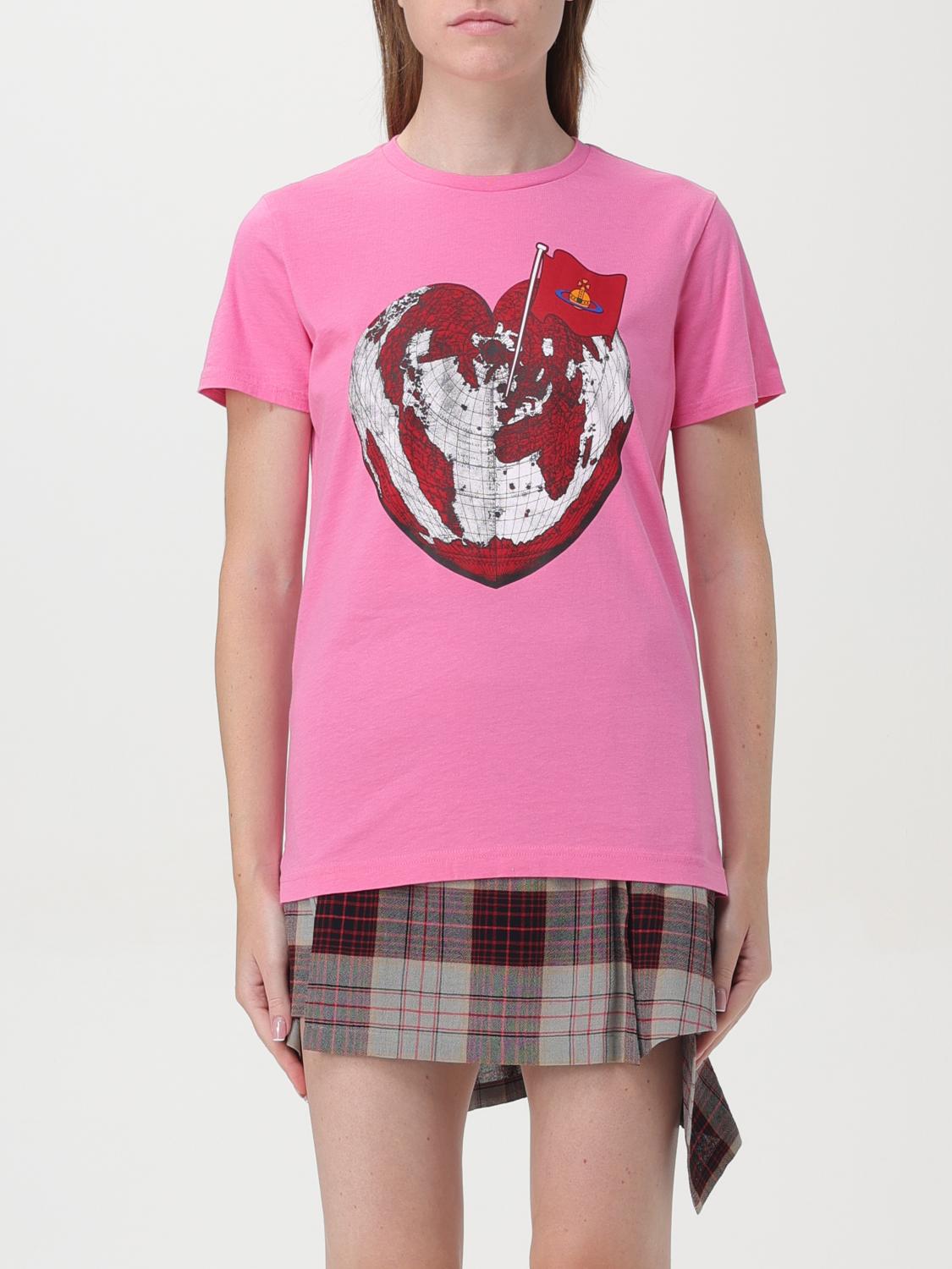 Shop Vivienne Westwood T-shirt  Woman Color Pink