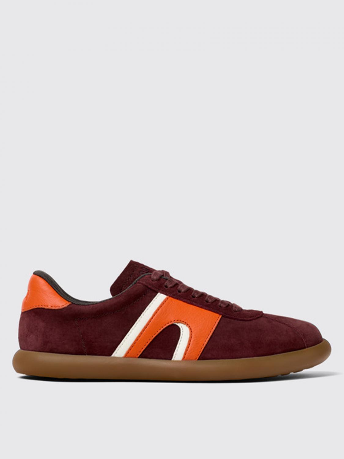 Camper Pelotas Soller Suede Sneakers In Burgunderrot