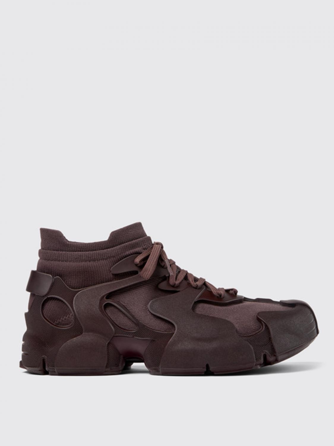 Camper Laced Sneakers In Burgundy