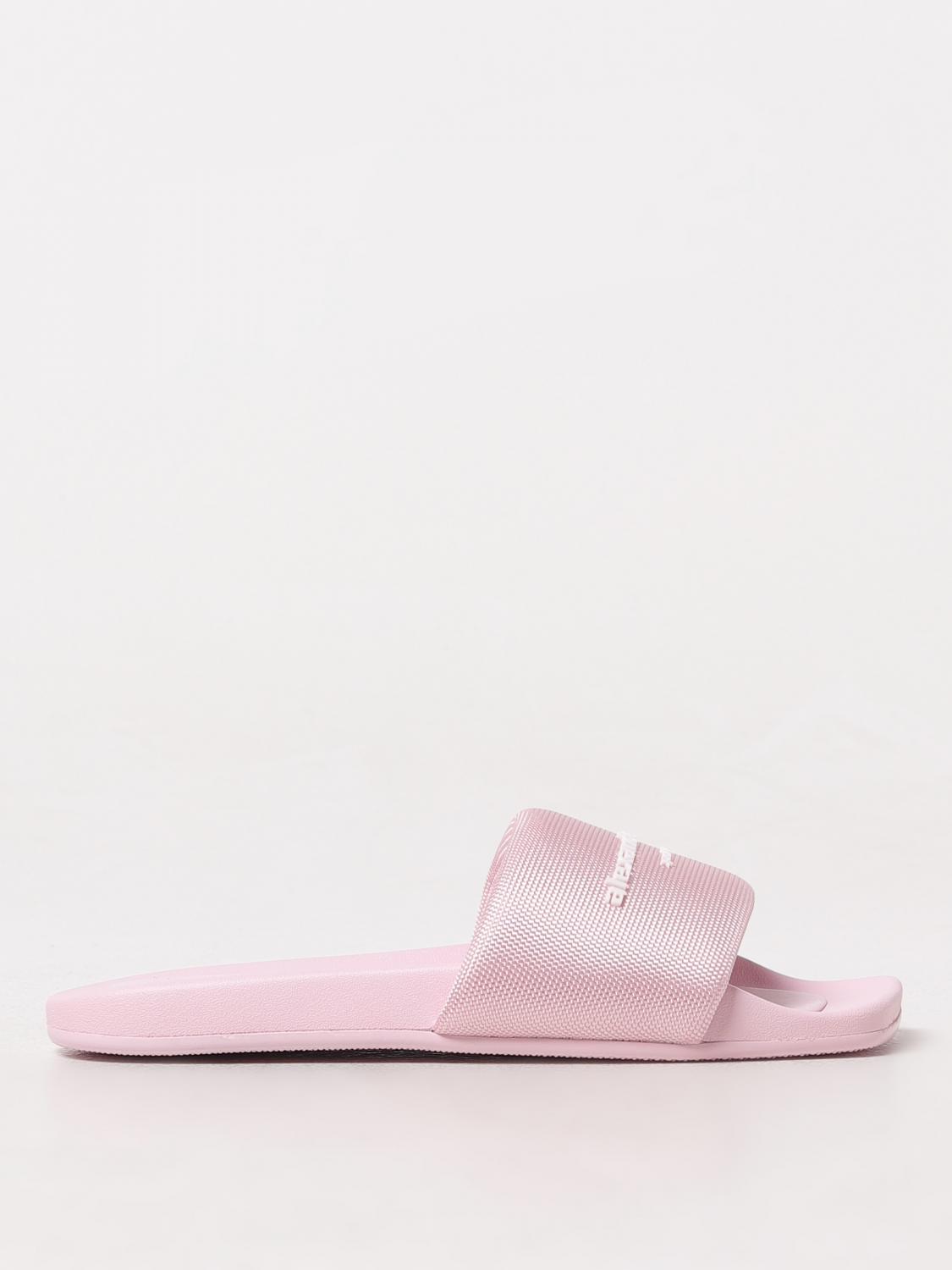 Shop Alexander Wang Flat Sandals  Woman Color Pink In 粉色