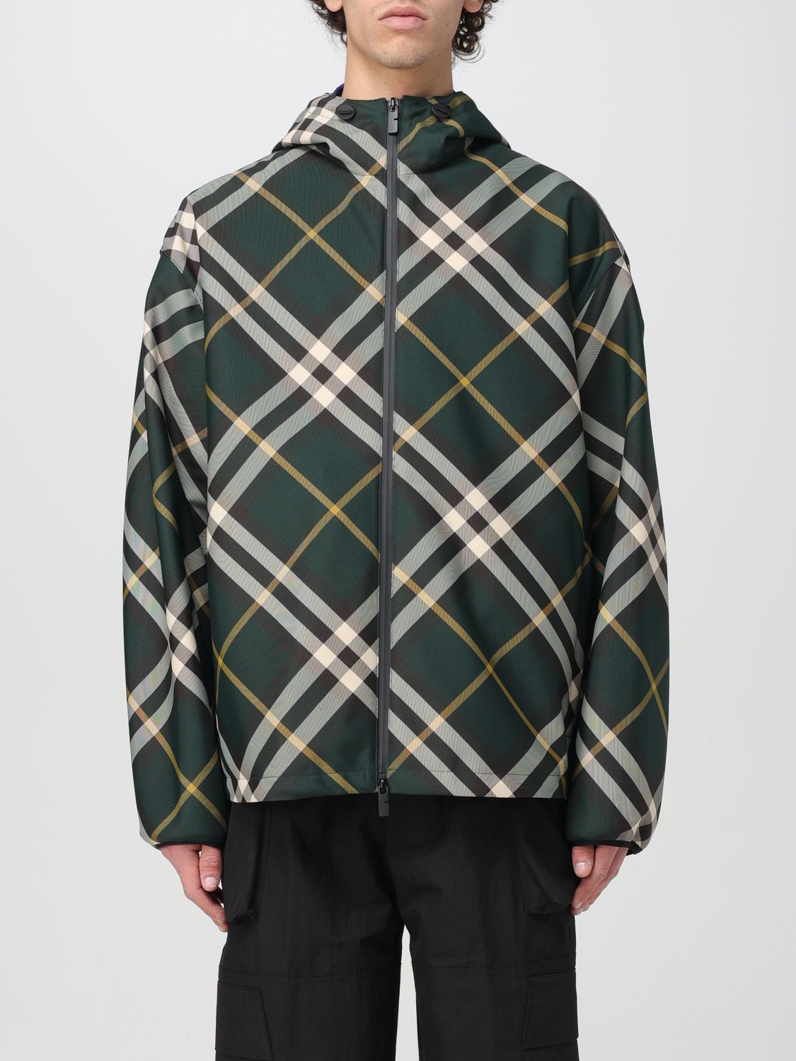 Shop Burberry Jacket  Men Color Green In Grün