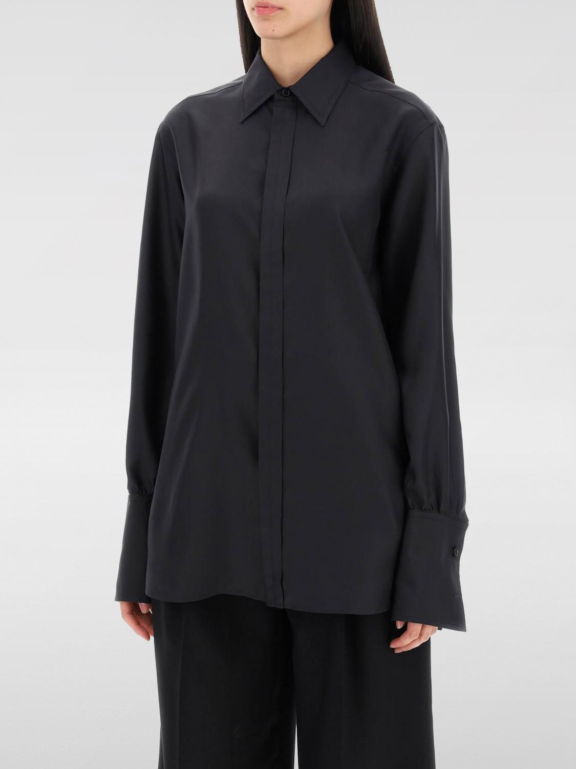 Shop Burberry Shirt  Woman Color Black In Schwarz