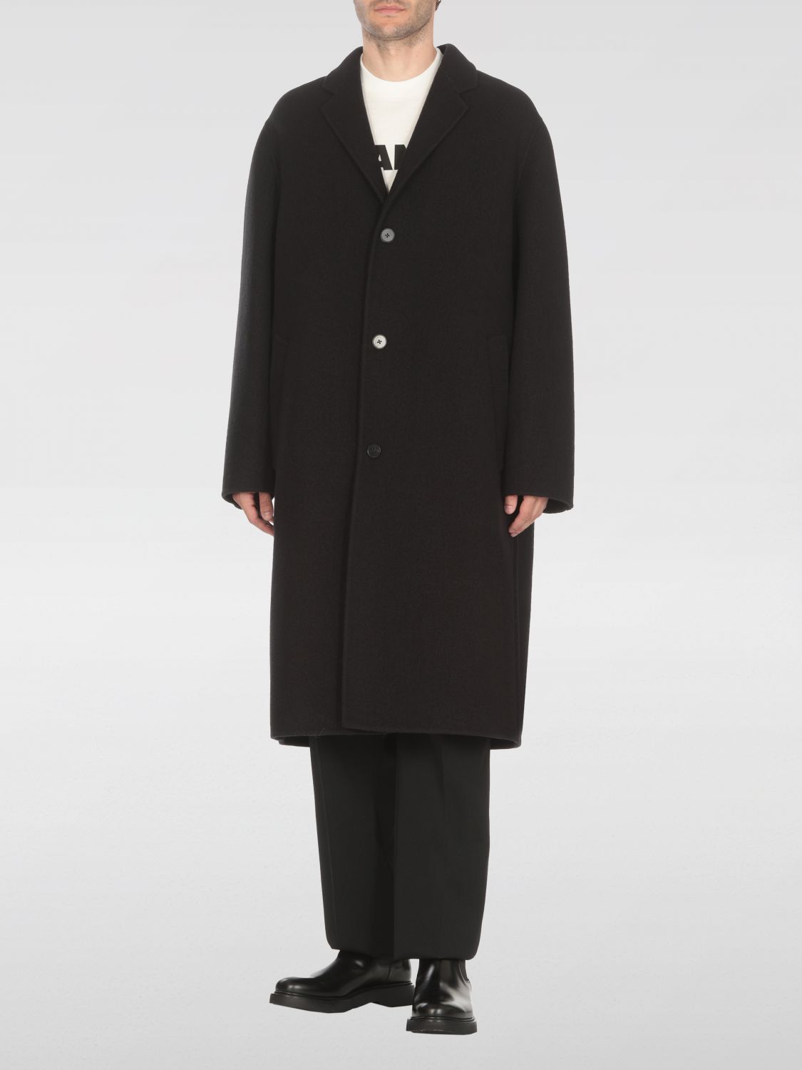 Shop Jil Sander Coat  Men Color Black In Schwarz