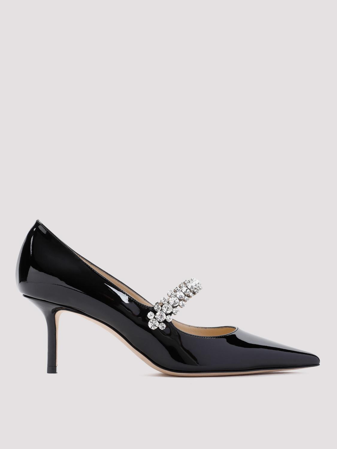 Jimmy Choo Bing 65mm Crystal-embellished Patent-leather Pumps In Black