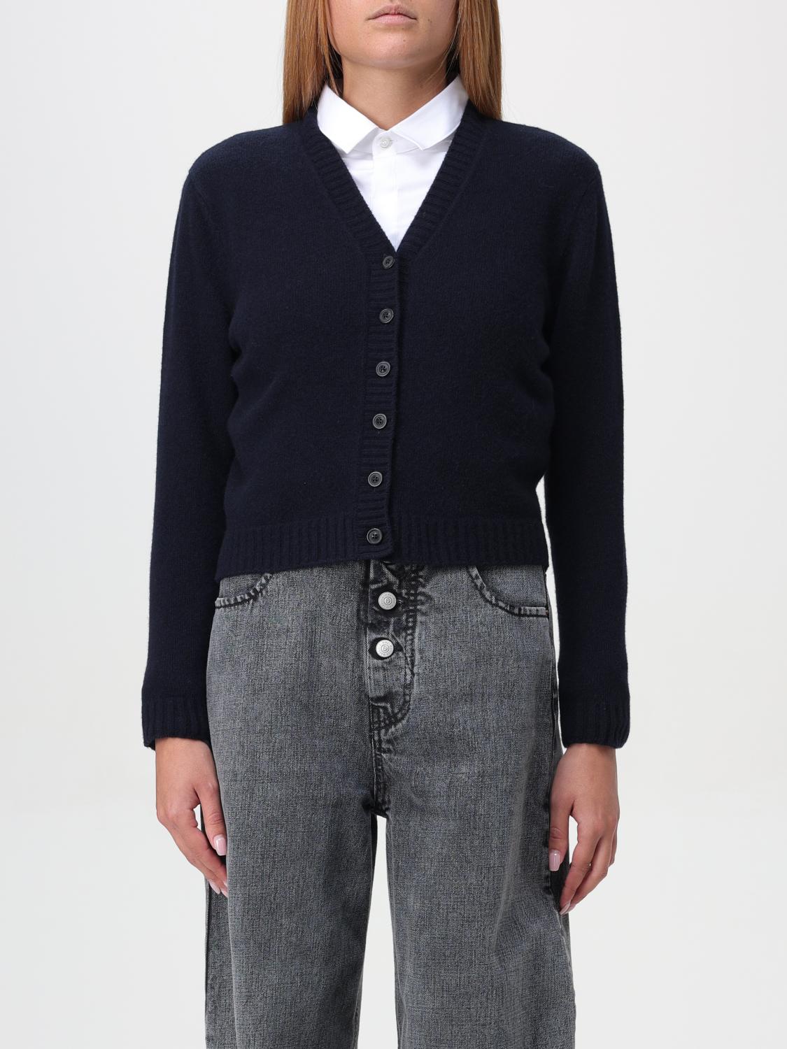 Shop Maison Margiela Cardigan  Woman Color Blue In Blau