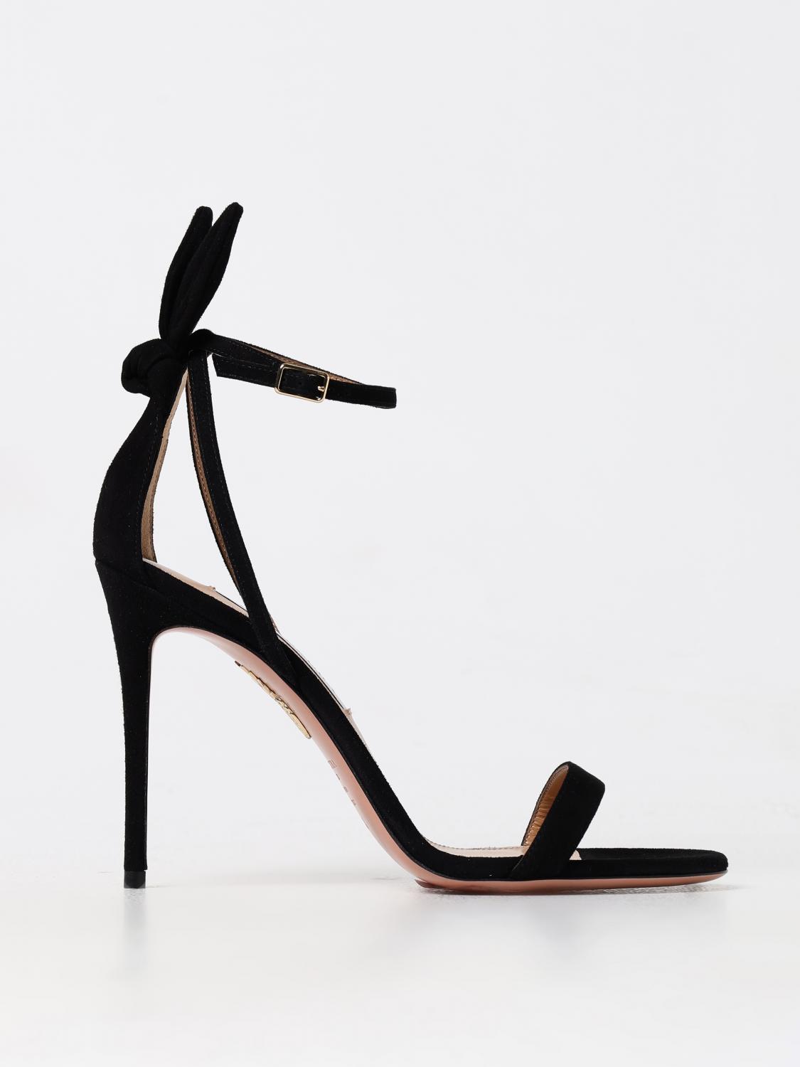 Shop Aquazzura Heeled Sandals  Woman Color Black