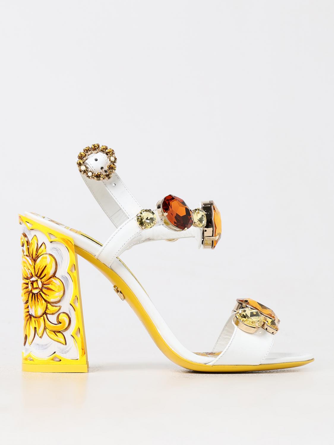 Shop Dolce & Gabbana Heeled Sandals  Woman Color White