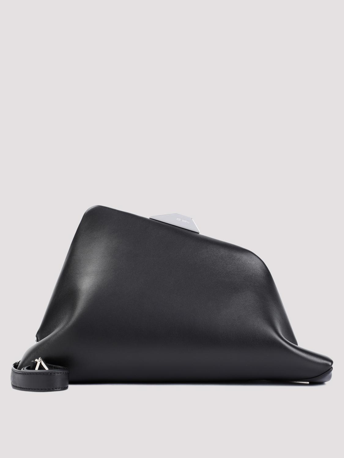 Shop Attico Clutch The  Woman Color Black