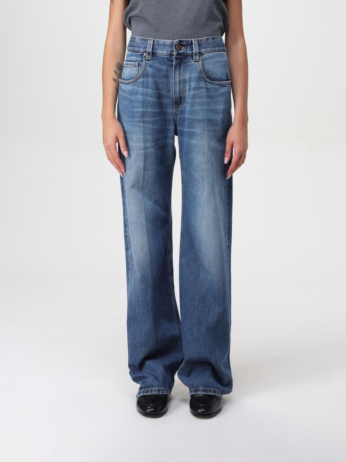 Shop Brunello Cucinelli Jeans  Woman Color Denim