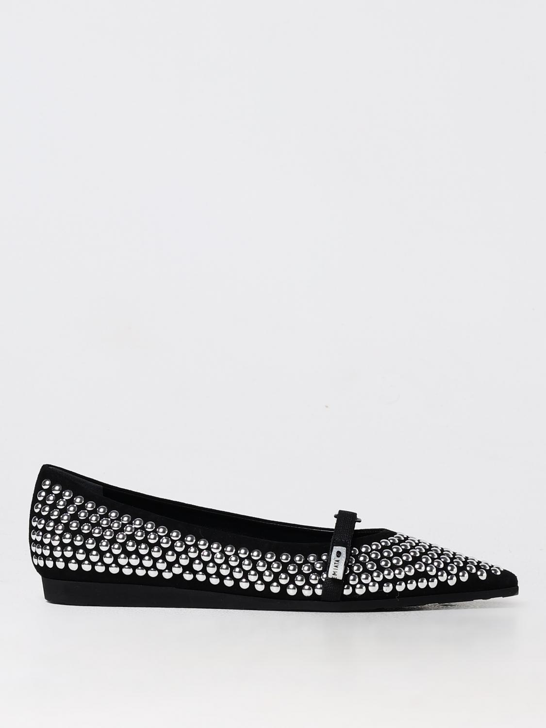 Premiata Pointed Ballerina With Studs In Black