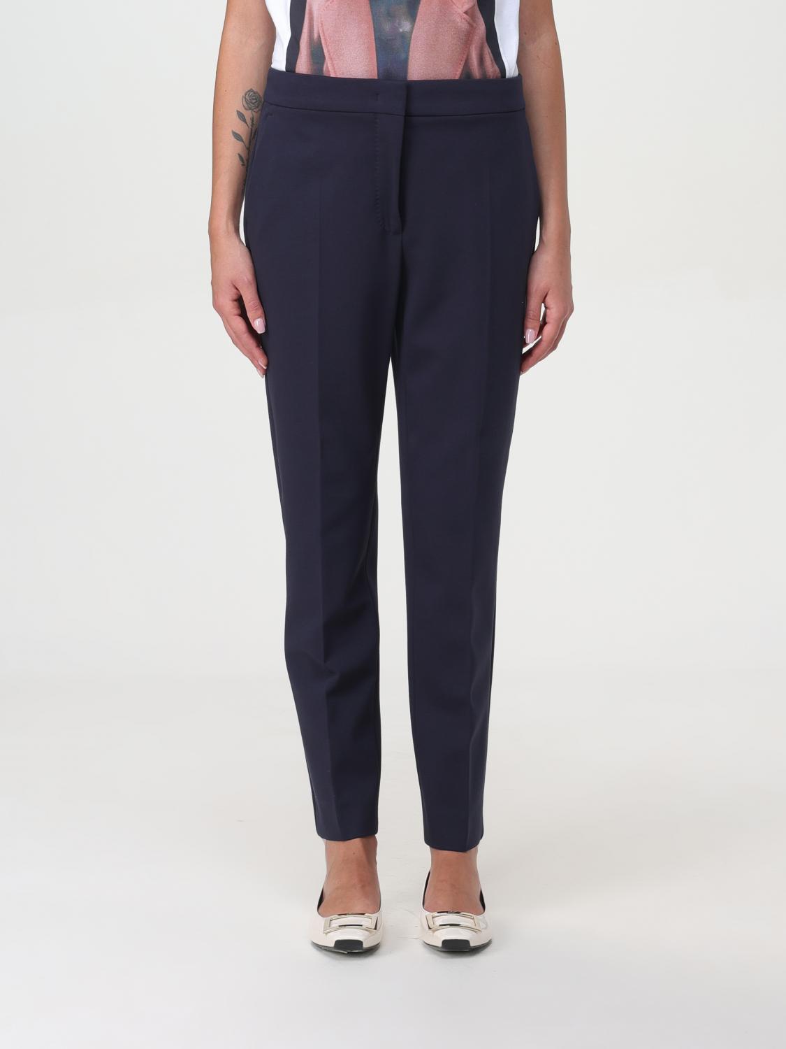 Shop Max Mara Pants  Woman Color Blue In Blau