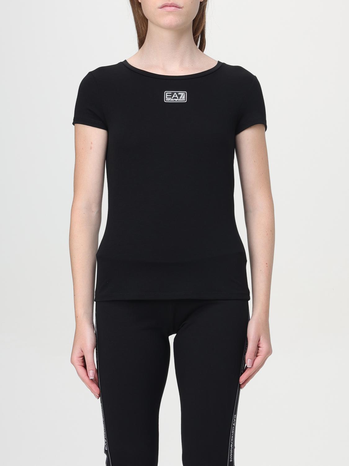 Shop Ea7 T-shirt  Woman Color Black