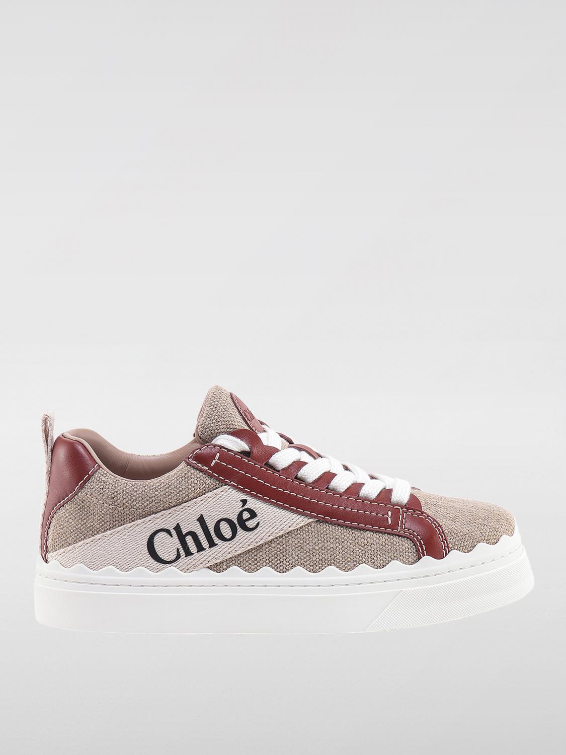 Shop Chloé Sneakers  Woman Color Beige In 米色