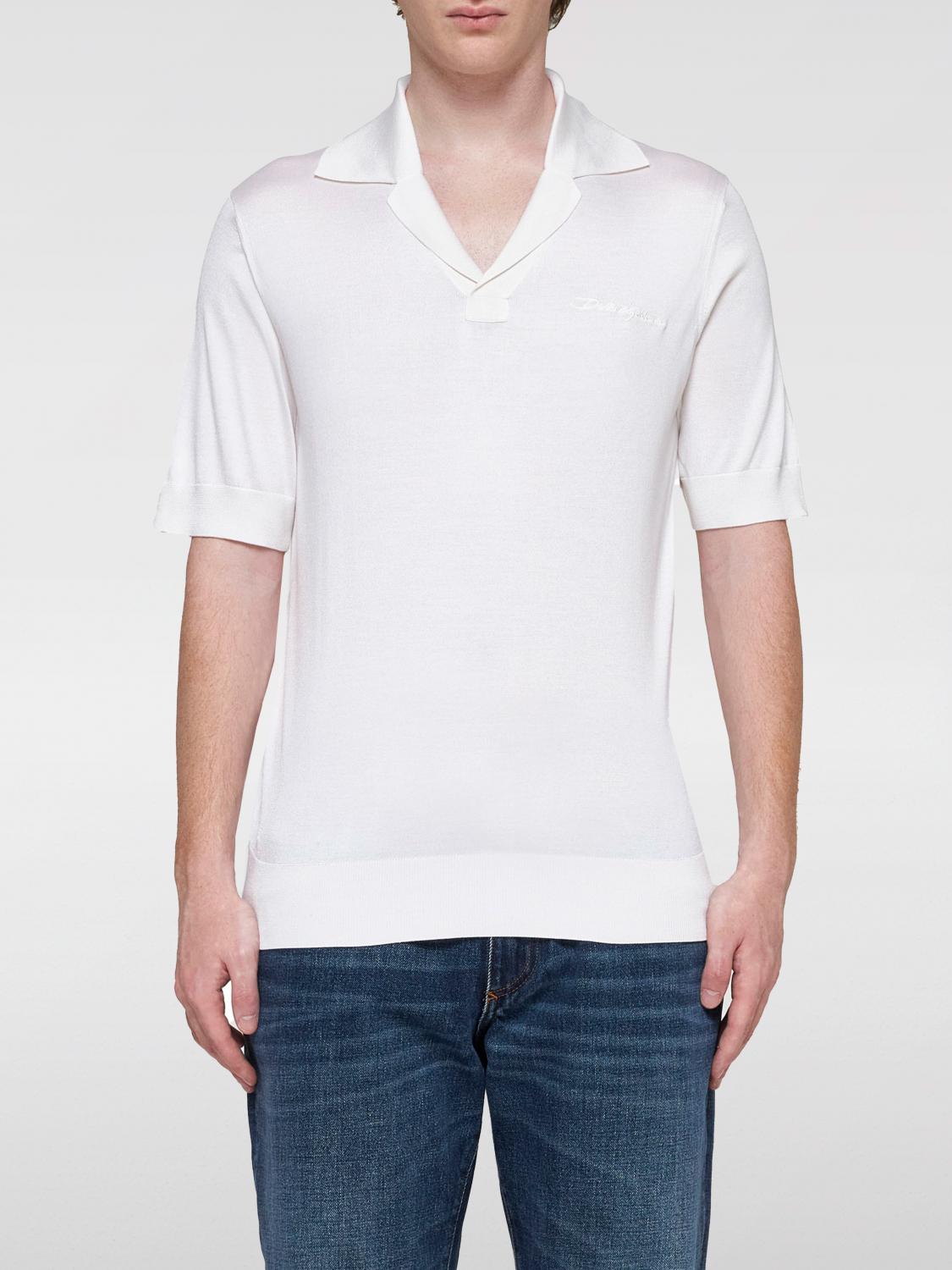 Shop Dolce & Gabbana Polo Shirt  Men Color White In Weiss