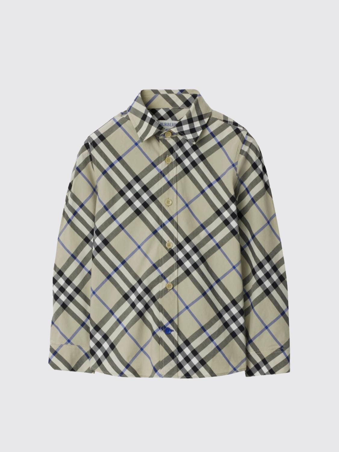 Shop Burberry Shirt  Kids Color Beige