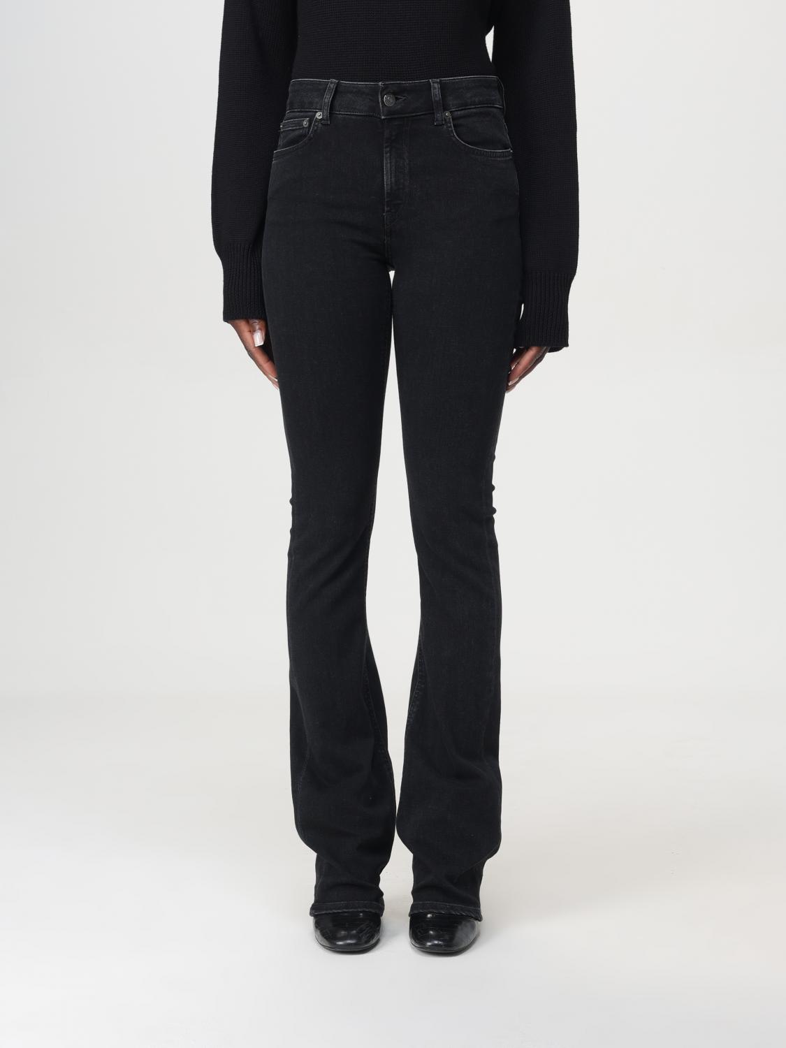 Shop Dondup Jeans  Woman Color Black In Schwarz