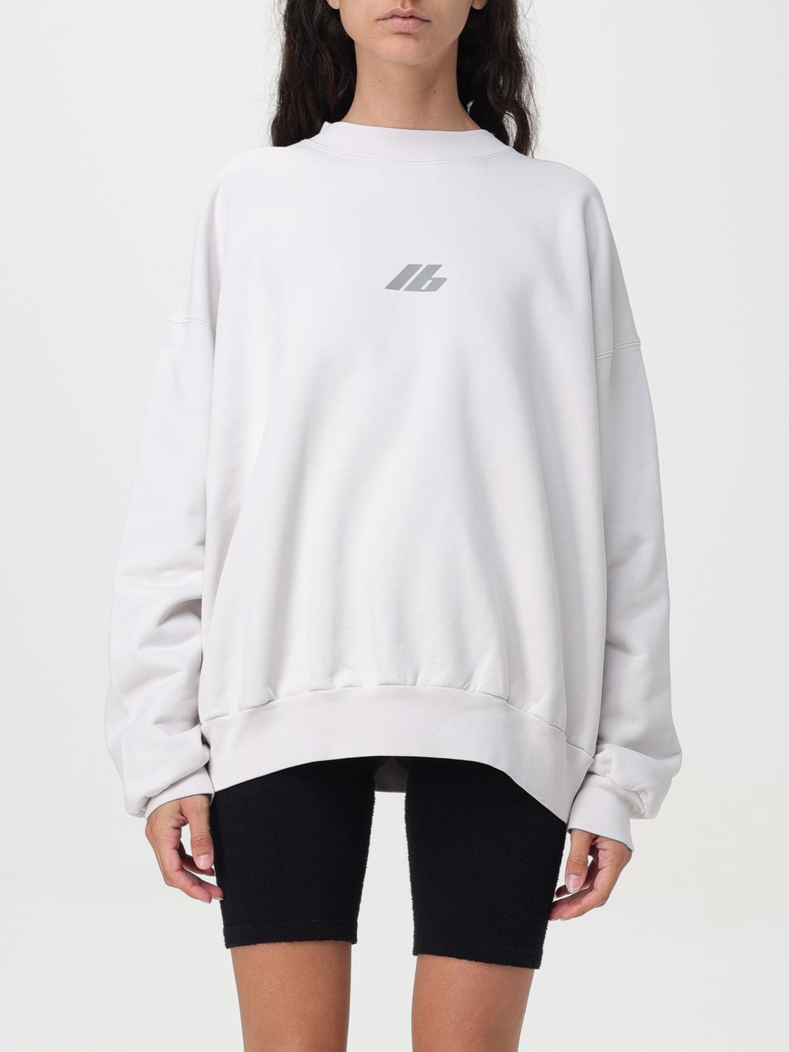 Balenciaga Activewear Logo Print Sweatshirt In Weiss