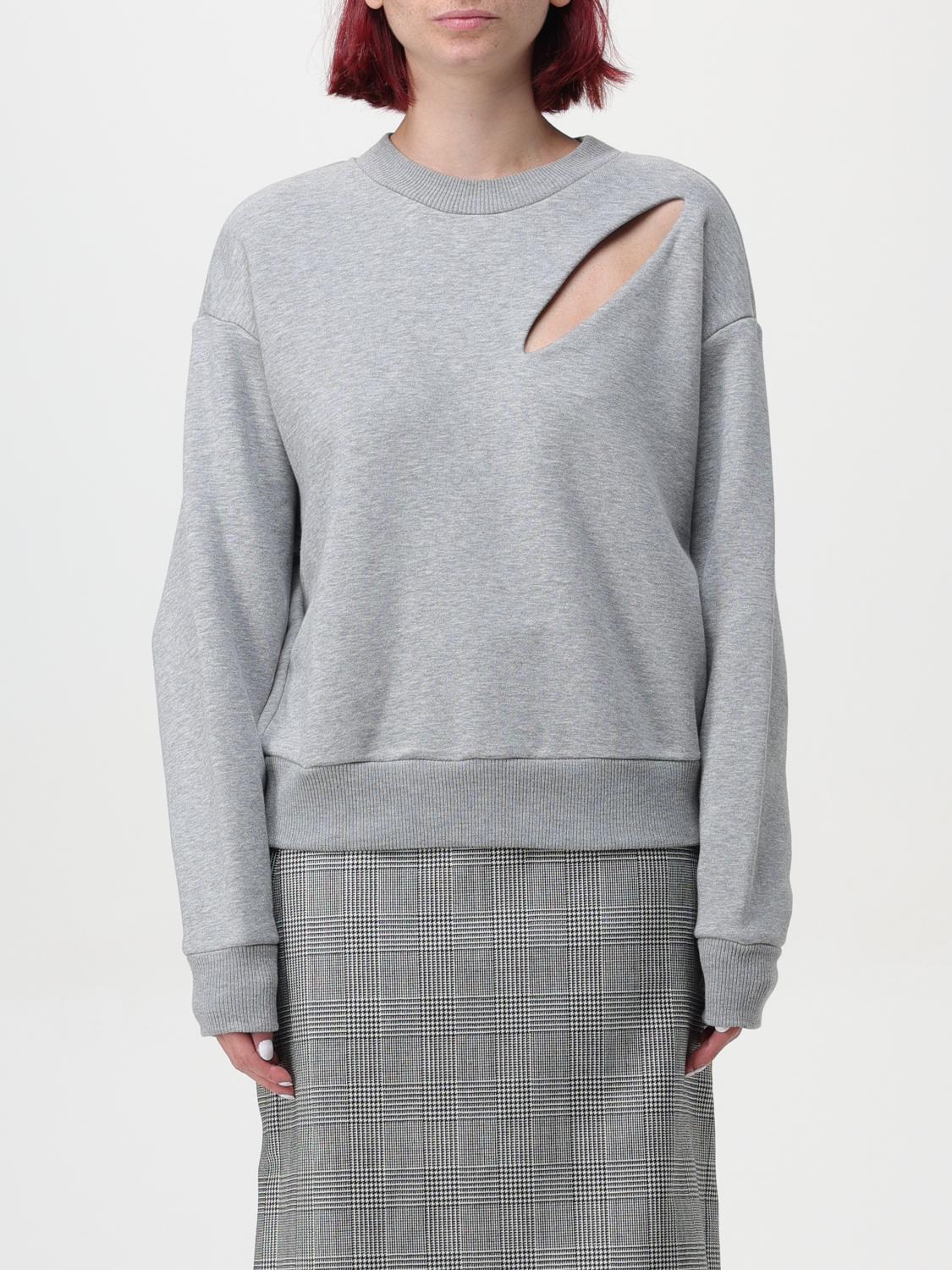 Shop Alexander Mcqueen Sweatshirt  Woman Color Grey In Grau