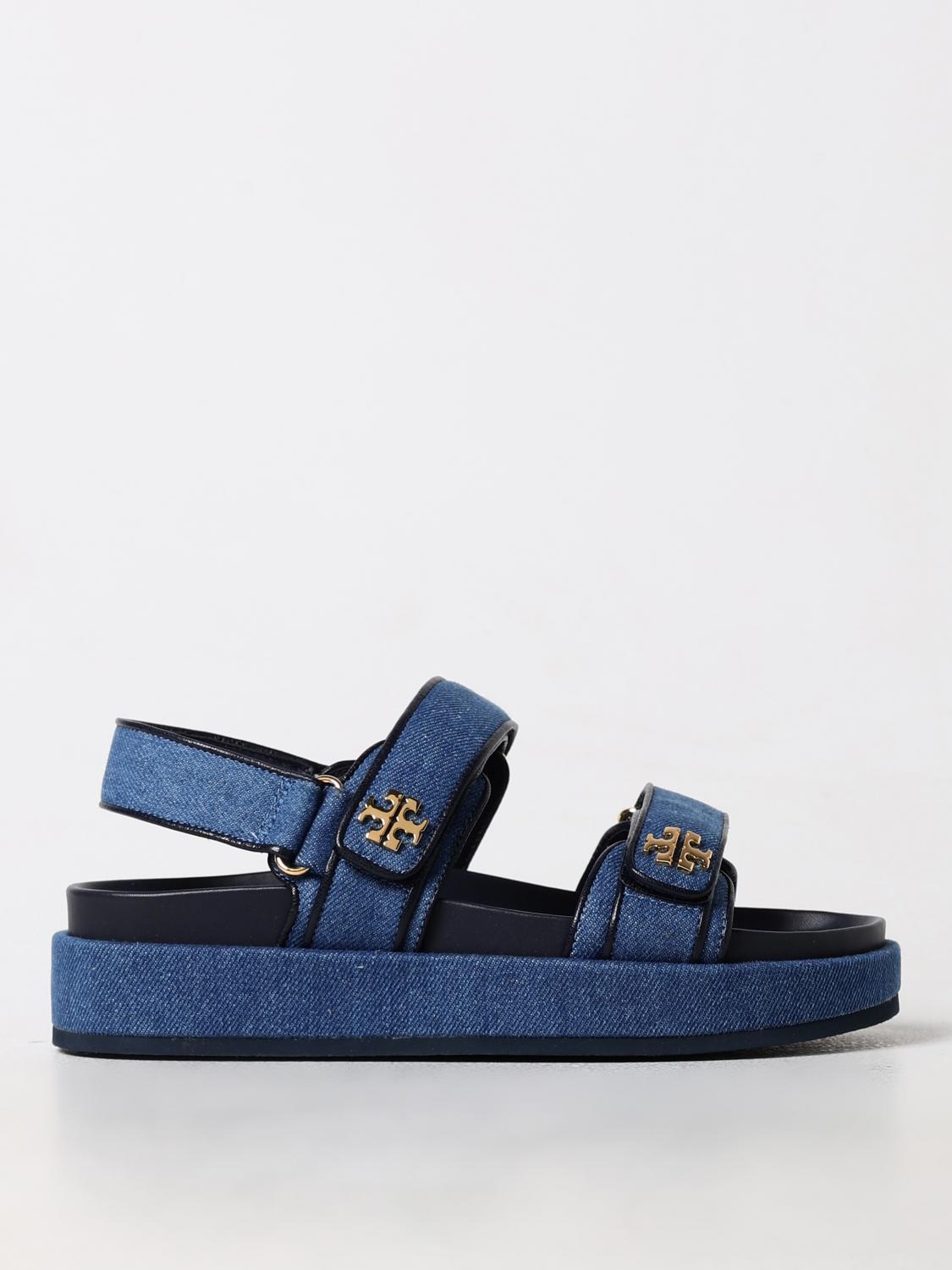 Shop Tory Burch Flat Sandals  Woman Color Denim