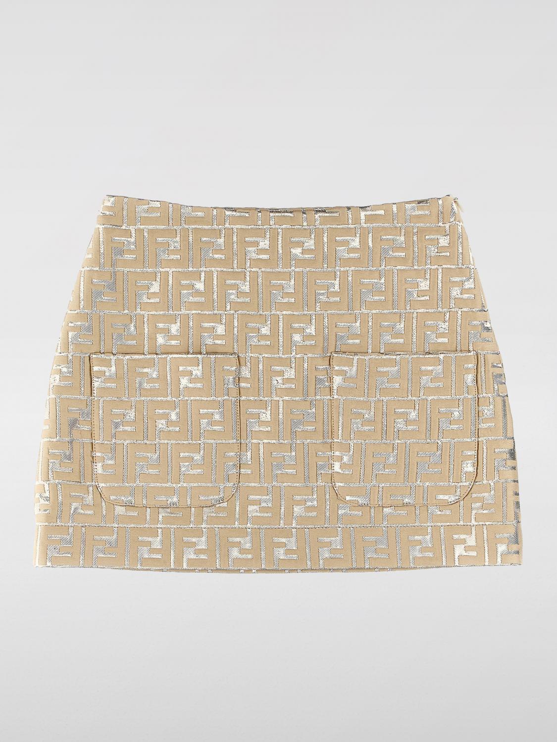 Shop Fendi Skirt  Kids Color Beige